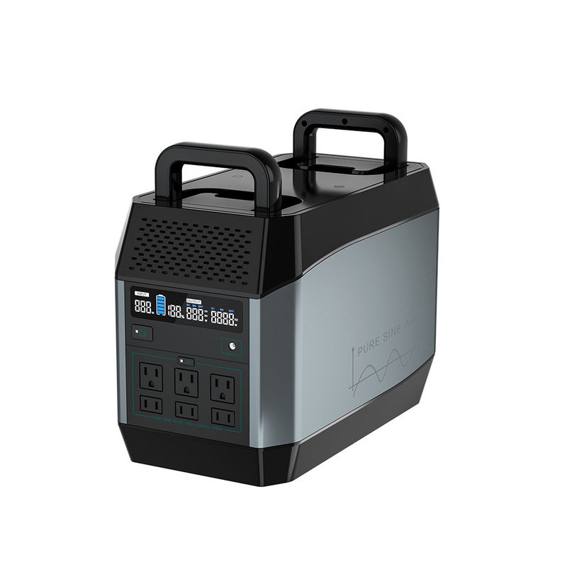 Trạm phát điện di động có thể sạc lại 1000w Pin Lifepo4 Lưu trữ năng lượng mặt trời cho cắm trại