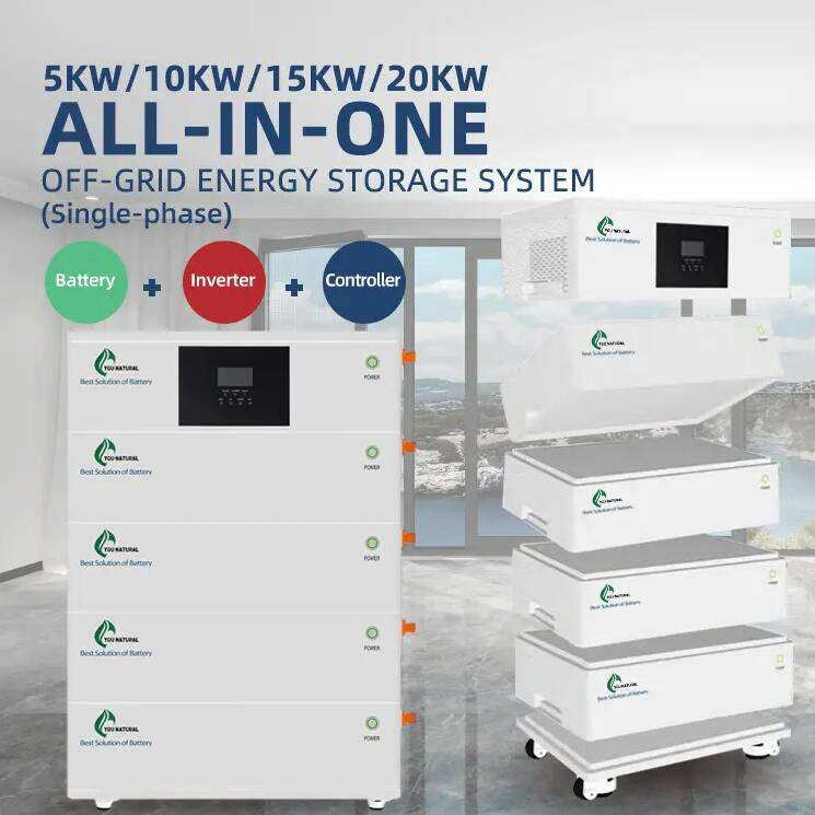Tắt lưới 5 đến 20kWh Pin lithium có thể sạc lại 400ah Hệ thống pin năng lượng mặt trời tất cả trong một