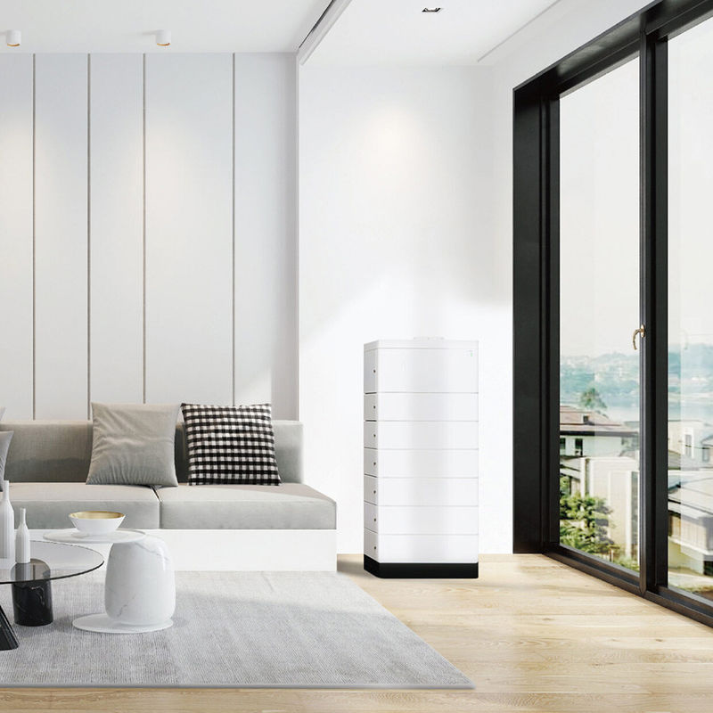 Hệ thống pin có thể xếp chồng lên nhau 5120Wh Điện áp cao 51,2V 50Ah Hệ thống lưu trữ pin năng lượng mặt trời
