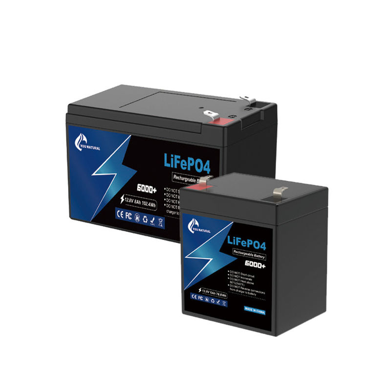 Pin 6ah 8ah 12V Lifepo4 Pin năng lượng Vòng đời dài Bộ pin Li Ion