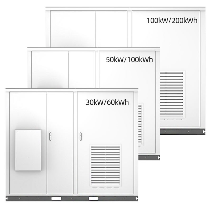 Tủ lưu trữ năng lượng di động từ 60kWh đến 200kWh cho sử dụng ngoài trời công nghiệp công suất cao