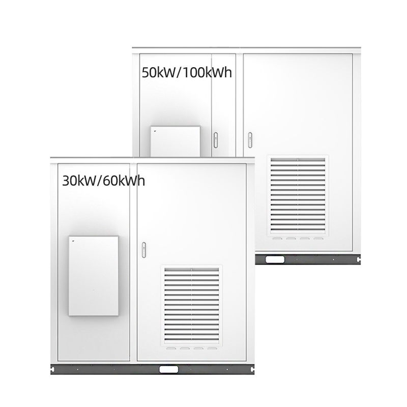 30kW Cabinet ngoài trời Hệ thống lưu trữ năng lượng 100kWh Cabinet lưu trữ năng lượng mặt trời với Inverter