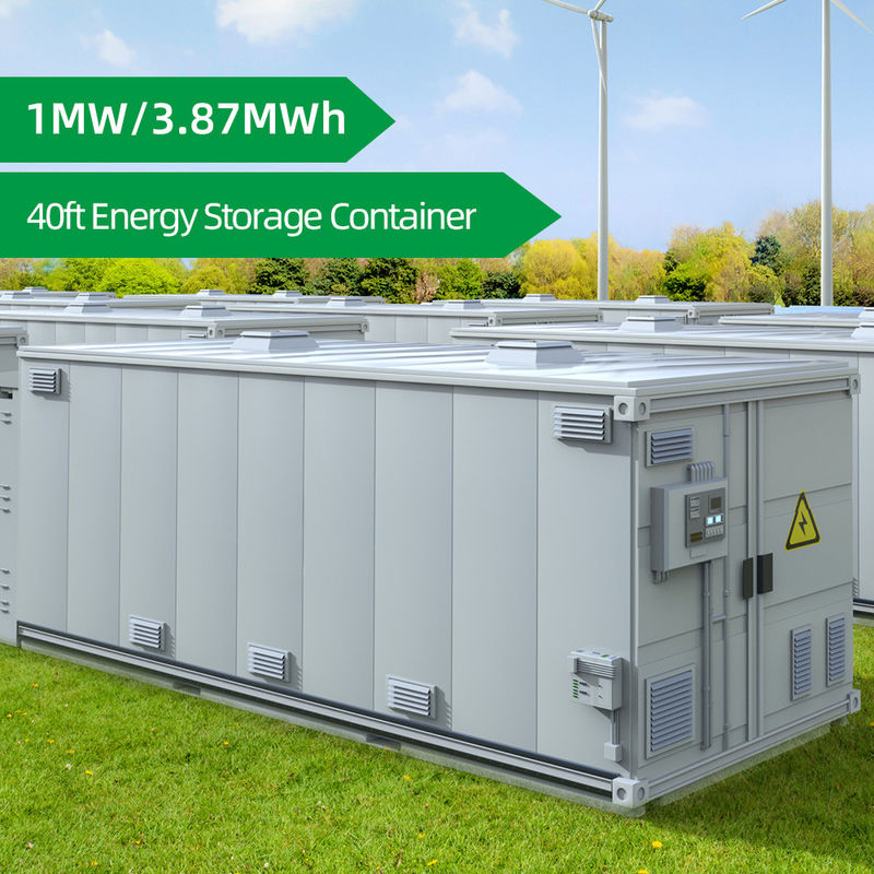 40ft ESS 1MW 3.87MWh Hệ thống lưu trữ năng lượng thùng đỉnh cạo năng lượng mặt trời lưu trữ năng lượng